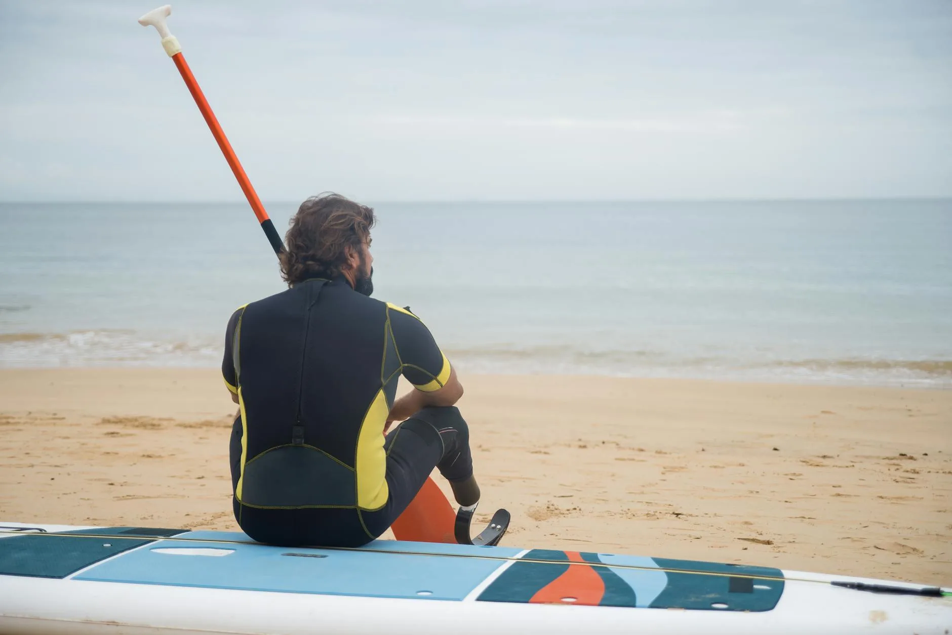 SUP equipment and gear laid out for beginners